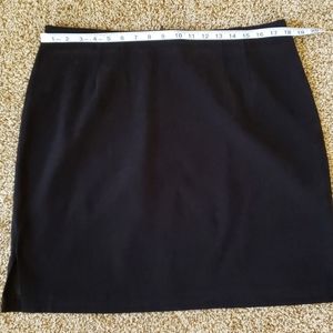 Black microfiber suede skirt